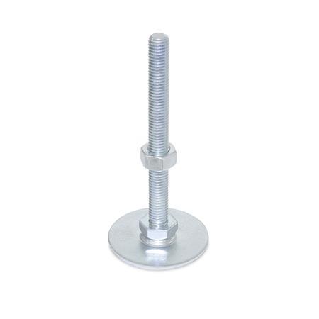 Otto Ganter Levelling Feet Steel Zinc Plated, GN 40